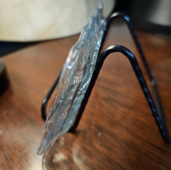 Tiara Glass Last Supper Trinket Tray Blue - Picture 4 of 12